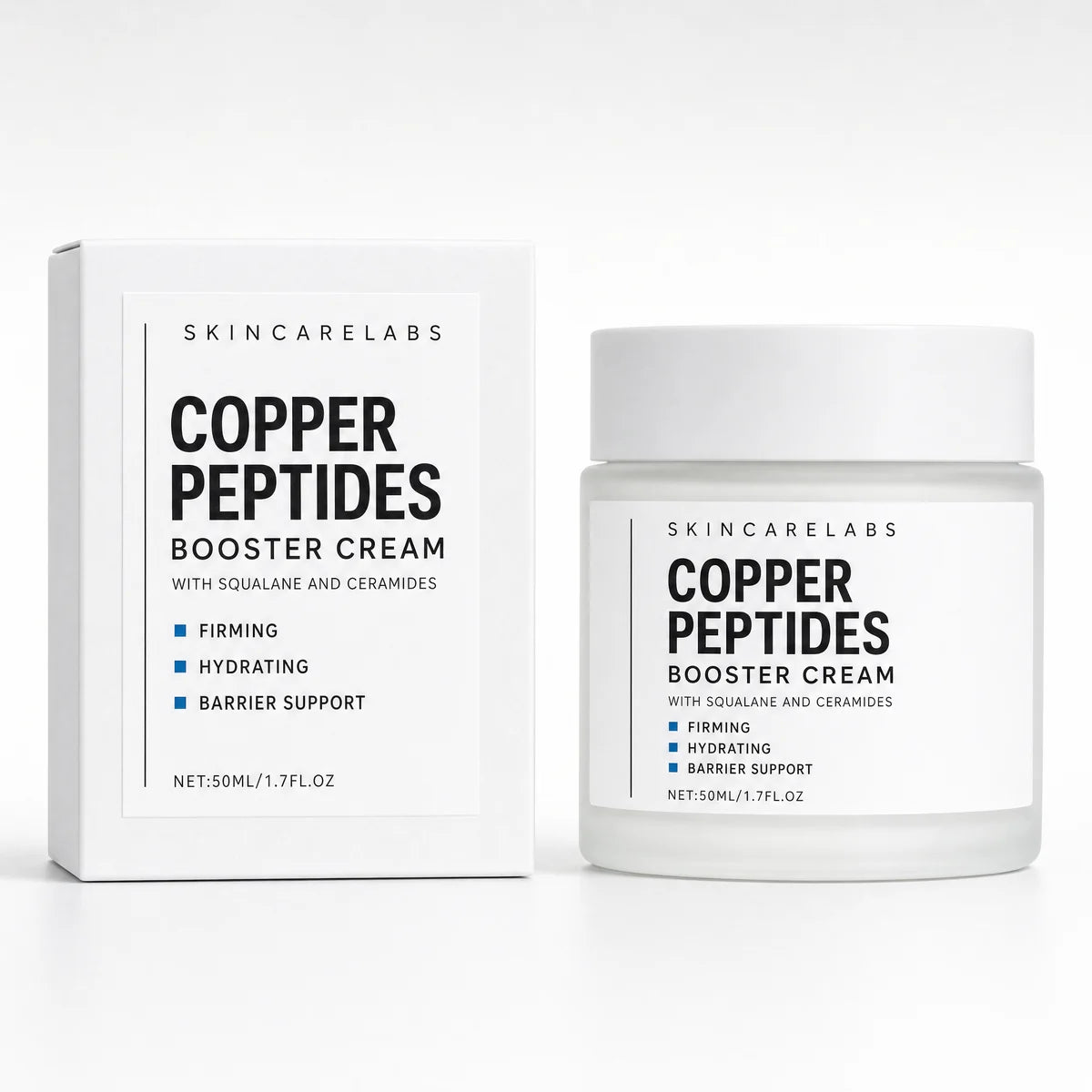 SkincareLabs copper peptide booster cream, 50 ml white jar